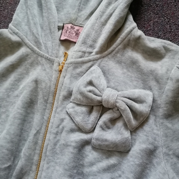 JUICY COUTURE Hoodie Sweater Size Large Grey - Picture 9 of 15